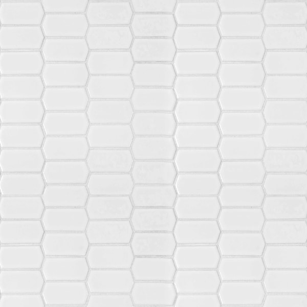 Msi Retro Picket Bianco 13.99 In. X 10.76 In. X 8 Mm Porcelain Mesh-Mounted Mosaic Tile, 10PK - ZOR-MD-0211