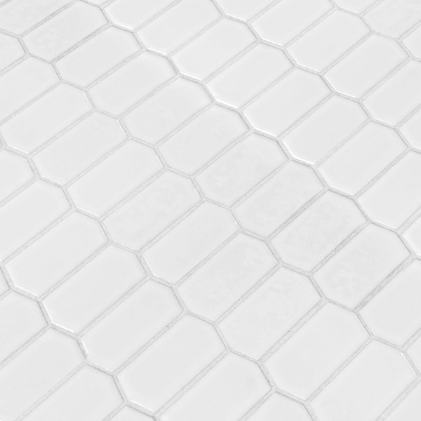 Msi Retro Picket Bianco 13.99 In. X 10.76 In. X 8 Mm Porcelain Mesh-Mounted Mosaic Tile, 10PK - ZOR-MD-0211