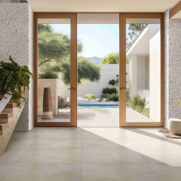 Msi Living Style Cream 24 In. X 24 In. Glazed Porcelain Floor And Wall Tile, 4PK - ZOR-PT-0319