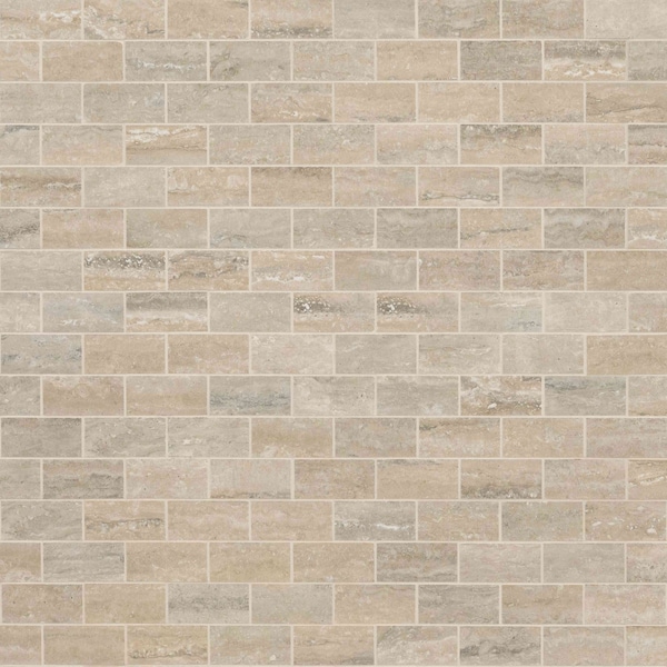 Msi Veneto Sand 12 In. X 12 In. X 10Mm Polished Porcelain Mesh-Mounted Mosaic Floor And Wall Tile, 8PK - ZOR-PT-0496