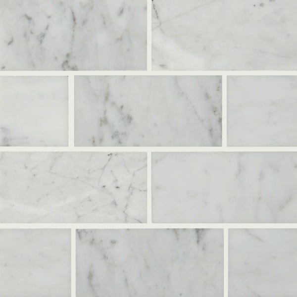 Msi Carrara White 3" X 6" Polished Marble Floor And Wall Tile, 40PK - ZOR-NS-0063