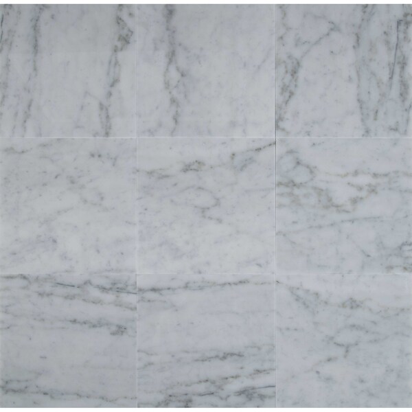 Msi Carrara White 18 In. X 18 In. Honed Marble Floor And Wall Tile, 6PK - ZOR-NS-0061