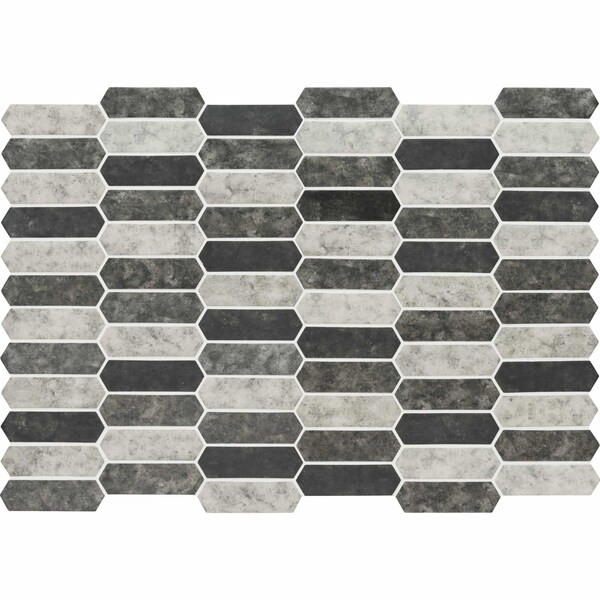 Msi Urban Tapestry Picket 9.5 In. X 14 In. X 6 Mm Textured Glass Mesh-Mounted Mosaic Tile, 15PK - ZOR-MD-0290