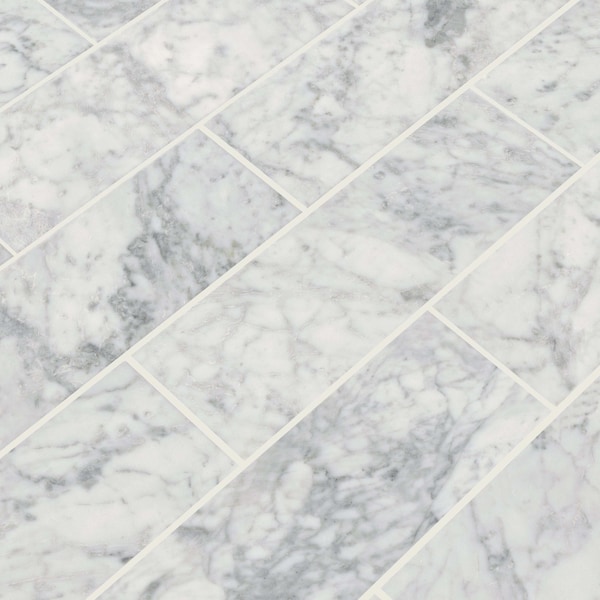 Msi Carrara White 4" X 12" Polished Marble Floor And Wall Tile, 15PK - ZOR-NS-0065