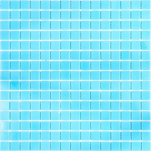 Apollo Tile Dune 12 in. x 12 in. Glossy Aqua Blue Glass Mosaic Wall and Floor Tile 20 sq. ft./case, 20PK - APLSA88BL501A