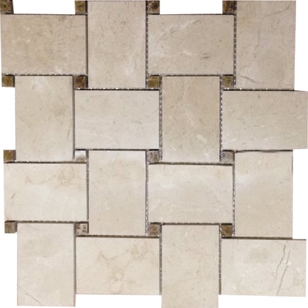 Apollo Tile Sand Beige 11 in x 11 in Crema Marfil Floor and Wall Mosaic Tile 4.2 sqft/case, 5PK - APLVL88B28A