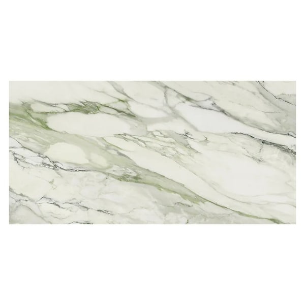 Apollo Tile 24x48 in. Polished White with Sage Green Vein Porcelain Wall and Floor Tile 15.42 sq ft/case, 2PK - IMP88ARGR2448
