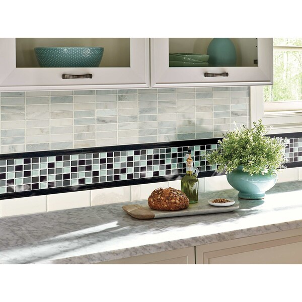Msi Absolute Black Pencil Molding 3/4 In. X 12 In. Polished Granite Wall Tile, 20PK - ZOR-MD-T-0001