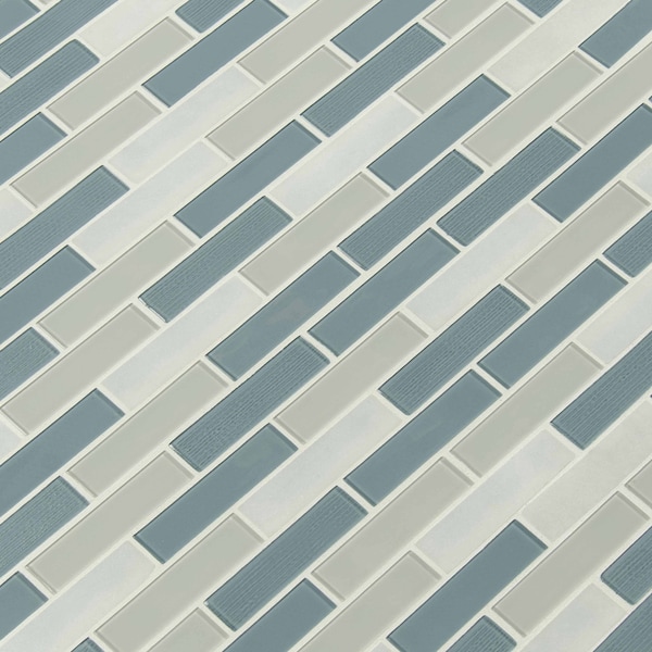 Msi Colosseo Azul SAMPLE Textured Stone Glass Mesh-Mounted Mosaic Tile - ZOR-MD-0295-SAM