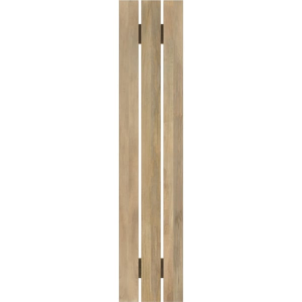 Ekena Millwork Americraft 3-Board (2 Batten) Exterior Real Wood Spaced Board-n-Batten Shutters, ARW101SB311X41UNH, PR - ARW101SB311X41UNH