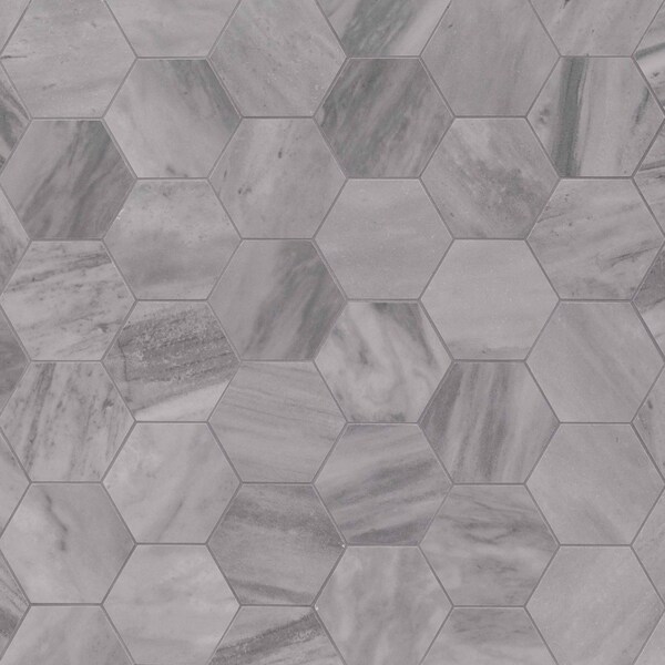 Msi Eden Bardiglio 3 In. X 3 In. Hexagon Porcelain Matte Floor And Wall Tile, 8PK - ZOR-PT-0411