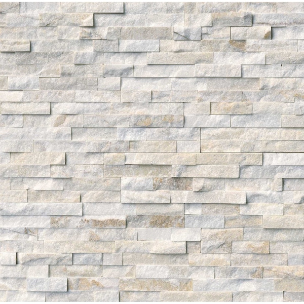 Msi Arctic Golden Split Face Ledger Corner  6 in.  X 18 in.  Quartzite Wall Tile, 6PK - ZOR-PNL-0124
