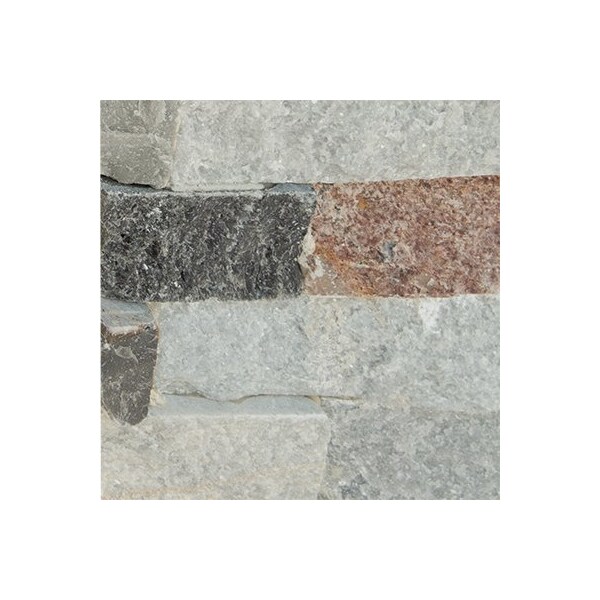 Msi Sunset Silver Splitface Ledger Corner 6 in.  X 18 in.  Natural Quartzite Wall Tile, 6PK - ZOR-PNL-0131