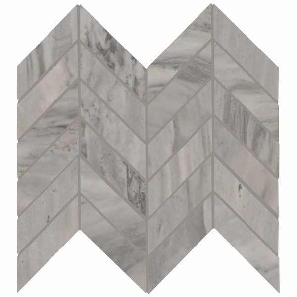 Msi Eden Bardiglio Chevron 12 In. X 15 In. Porcelain Matte Floor And Wall Tile, 8PK - ZOR-PT-0412