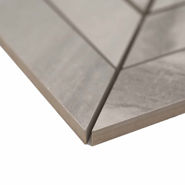 Msi Eden Bardiglio Chevron 12 In. X 15 In. Porcelain Matte Floor And Wall Tile, 8PK - ZOR-PT-0412