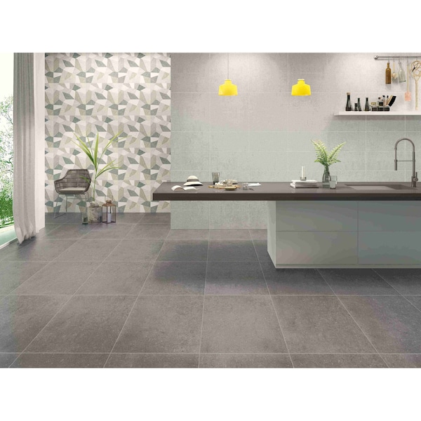 Msi Dimensions Gris 24 X 24 Glazed Porcelain Floor And Wall Tile, 4PK - ZOR-PT-0691