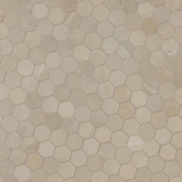 Msi Sande Cream 12 In. X 12In. Hexagon Matte Porcelain Tile, 8PK - ZOR-PT-0237