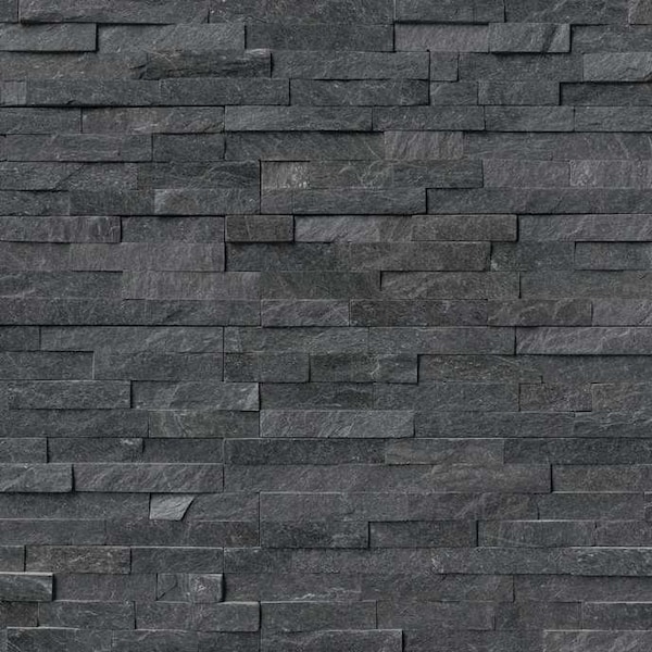 Msi Coal Canyon Splitface Ledger Corner 6 in.  X 18 in.  Natural Quartzite Wall Tile, 6PK - ZOR-PNL-0126