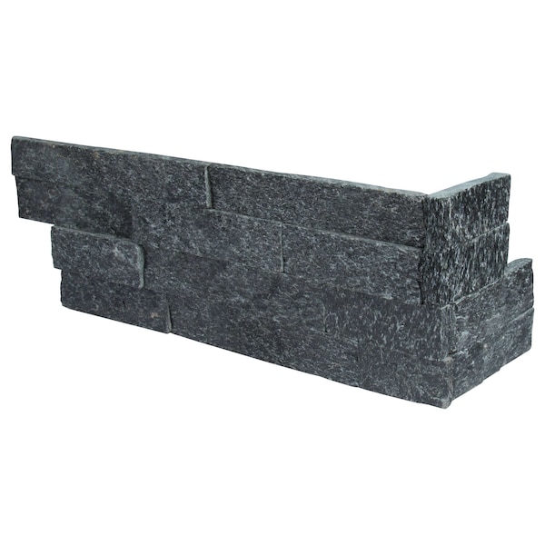 Msi Coal Canyon Splitface Ledger Corner 6 in.  X 18 in.  Natural Quartzite Wall Tile, 6PK - ZOR-PNL-0126
