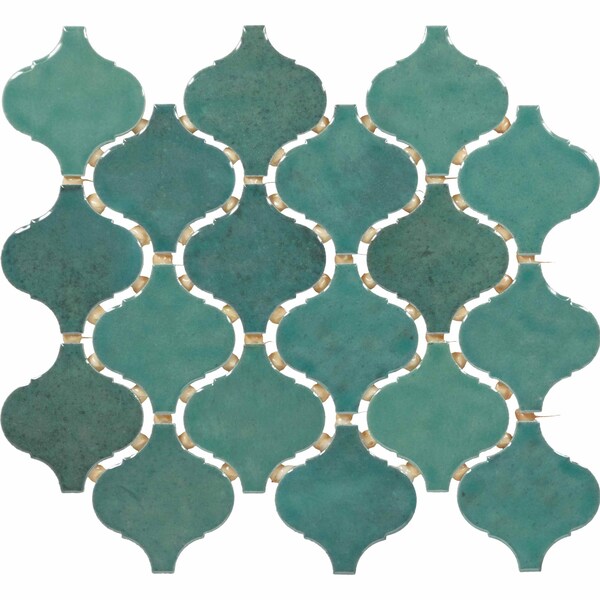 Daltile Mesmerist 3'' x 3'' Ceramic Arabesque Mosaic Tile, 10PK - MM3333ARABMS1P2