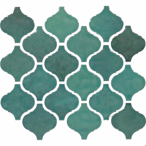 Daltile Mesmerist 3'' x 3'' Ceramic Arabesque Mosaic Tile, 10PK - MM3333ARABMS1P2