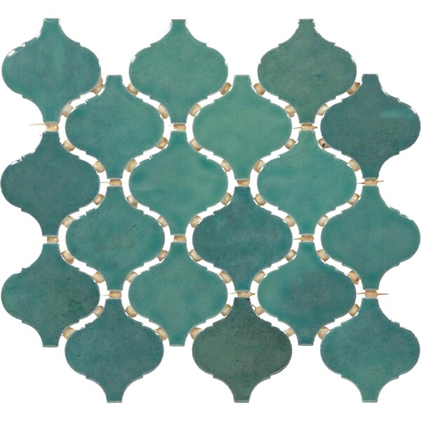 Daltile Mesmerist 3'' x 3'' Ceramic Arabesque Mosaic Tile, 10PK - MM3333ARABMS1P2
