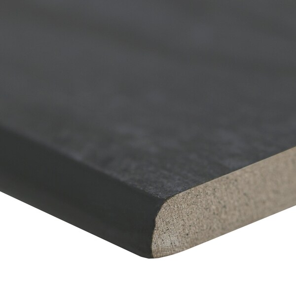Msi Durban Anthracite 3in X 24in Polished Porcelain Bullnose Wall Tile, 12PK - ZOR-PT-TR-0264
