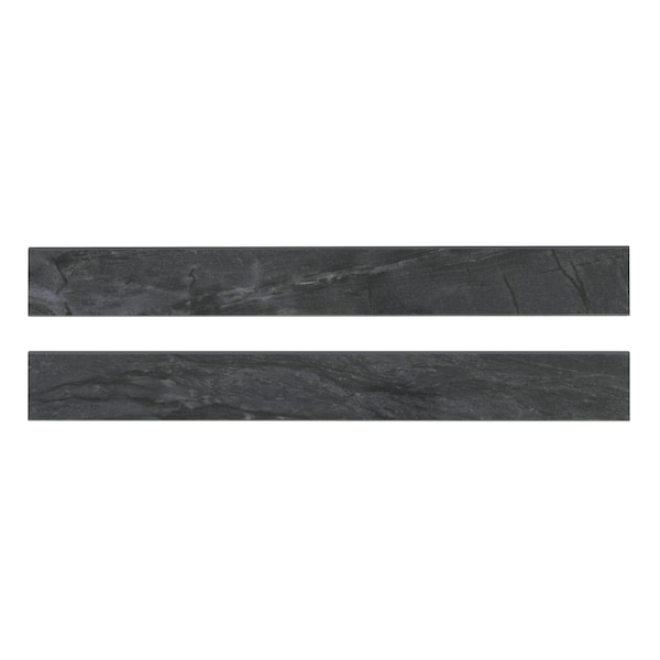Msi Durban Anthracite 3in X 24in Polished Porcelain Bullnose Wall Tile, 12PK - ZOR-PT-TR-0264
