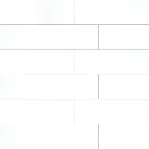 Msi Metro White 4in. x 16in. Glossy Ceramic Subway Wall tile, 25PK - ZOR-PT-0719