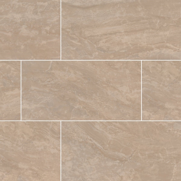 Msi Onyx Sand 12 in.  X 24 in.  Polished Porcelain Floor And Wall Tile, 8PK - ZOR-PT-0588