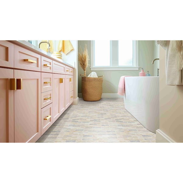 Msi Angora Ellipse Sample Polihsed Marble Mosaic Floor And Wall Tile - ZOR-MD-0617-SAM