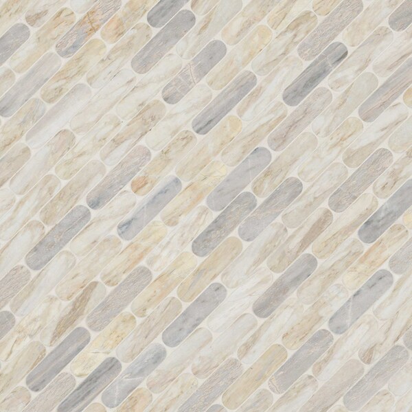 Msi Angora Ellipse Sample Polihsed Marble Mosaic Floor And Wall Tile - ZOR-MD-0617-SAM