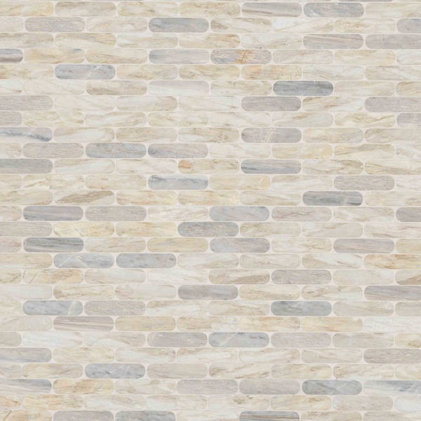 Msi Angora Ellipse Sample Polihsed Marble Mosaic Floor And Wall Tile - ZOR-MD-0617-SAM