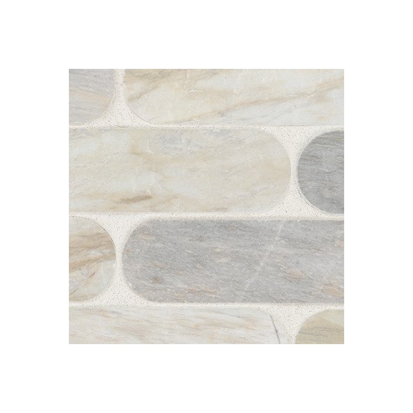 Msi Angora Ellipse Sample Polihsed Marble Mosaic Floor And Wall Tile - ZOR-MD-0617-SAM