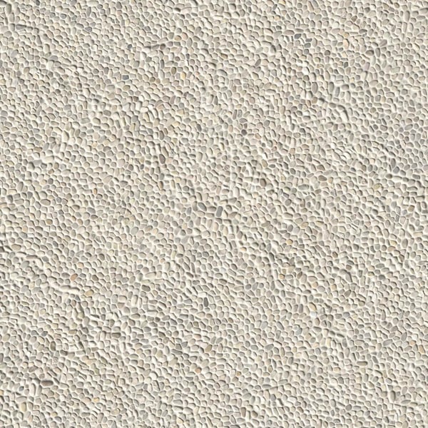 Msi Ivory White Mini Pebble 12  in. X 12  in. Tumbled Marble Mosaic Floor And Wall Tile, 10PK - ZOR-MD-0630