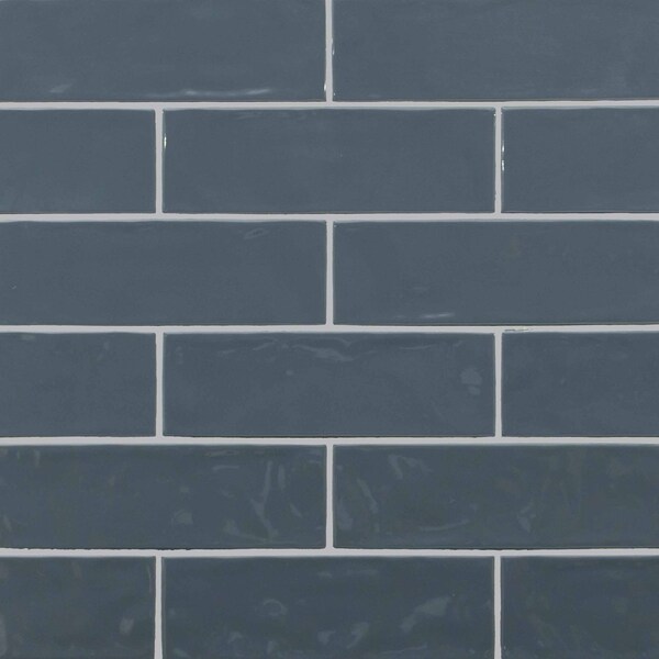 Msi Urbano Navy SAMPLE Glossy Ceramic White Subway Tile - ZOR-PT-TR-0202-SAM