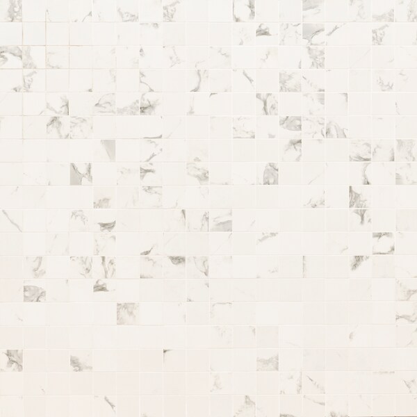 Msi Statuario SAMPLE Matte Porcelain Mesh-Mounted Mosaic Floor And Wall Tile - ZOR-PT-0146-SAM