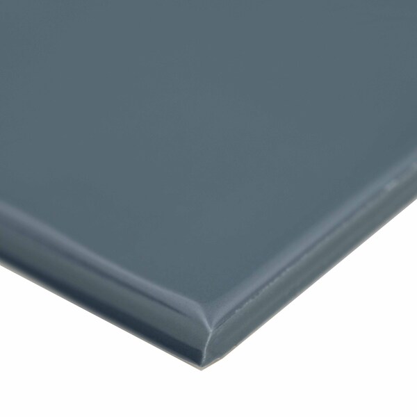 Msi Urbano Navy Bullnose SAMPLE Glossy Ceramic Wall Tile - ZOR-PT-TR-0207-SAM
