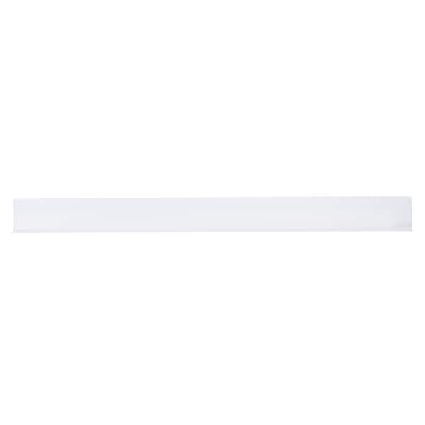 Zoro Select Wall Base Molding, PVC Vinyl, White, 48 in L, 4 in H - 5MFJ9