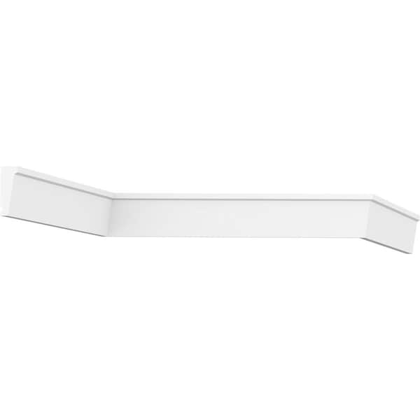 Ekena Millwork LWM187 - 2"H x 5/8"P x 96"L Drip Cap Moulding, PVC - LWM187X96SWPV
