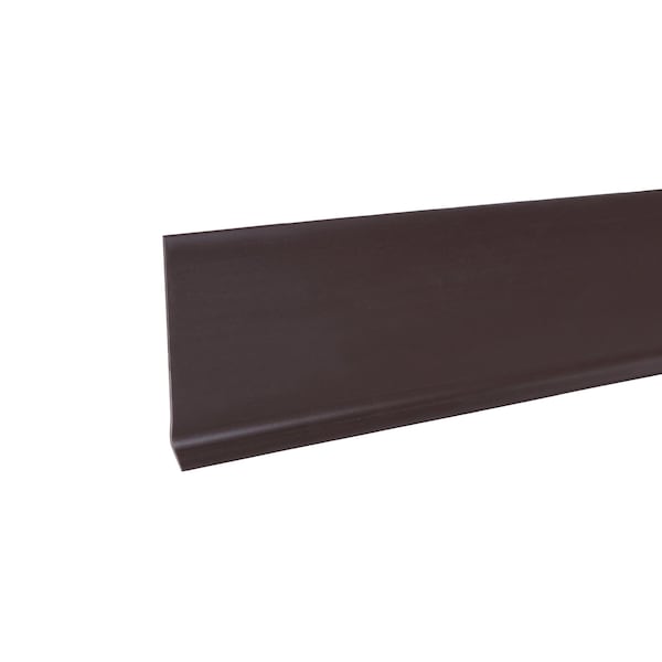 Zoro Select Wall Base Molding, PVC Vinyl, Brown, 720 in L, 4 in H - 2RRX1