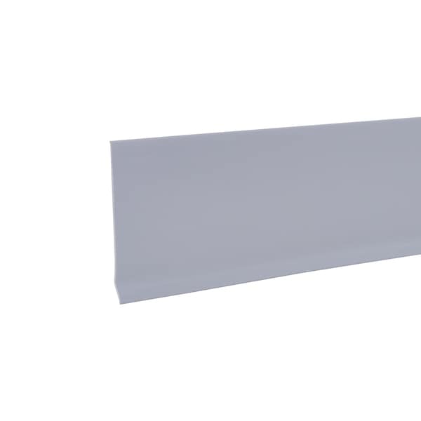 Zoro Select Wall Base Molding, PVC Vinyl, Gray, 48 in L, 4 in H - 5MFK0