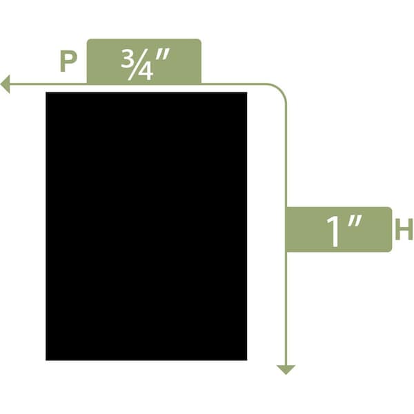 Ekena Millwork 1"H x 3/4"P x 96"L Stop Moulding, PVC - MLD01X01X96STSWPV