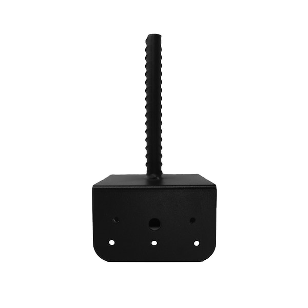 Nuvo Iron BLACK GALVANIZED STEEL 6in x 6in POST SUPPORT SADDLE BRACKET - DSB6