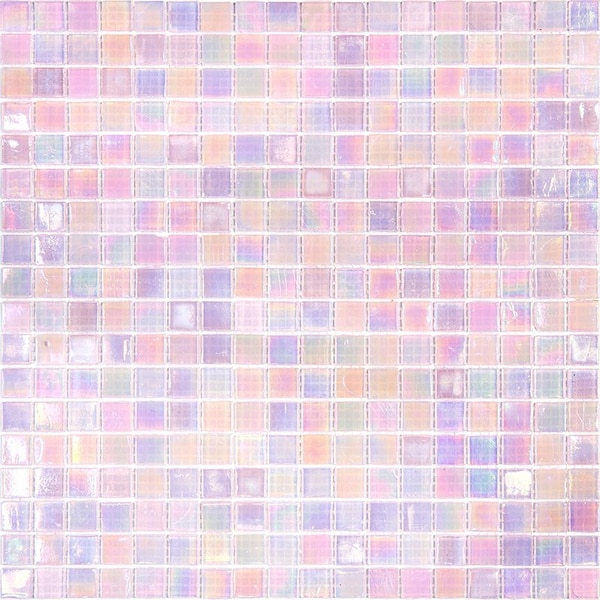 Apollo Tile Skosh 11.6 in. x 11.6 in. Glossy Pale Pink Glass Mosaic Wall and Floor Tile 18.69 sqft/case, 20PK - APLNB88PK222A