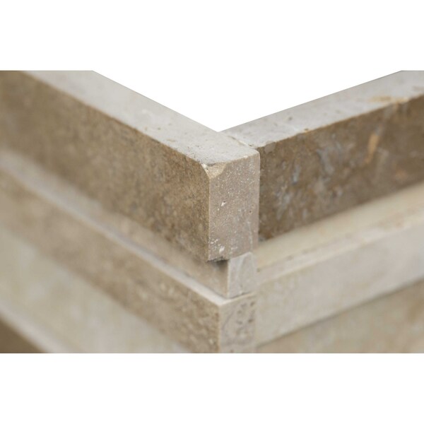 Msi Rockmount Casa Blend 3D Ledger Panel 6 In. X 18 In. Honed Natural Travertine Wall Tile, 4PK - ZOR-PNL-0080