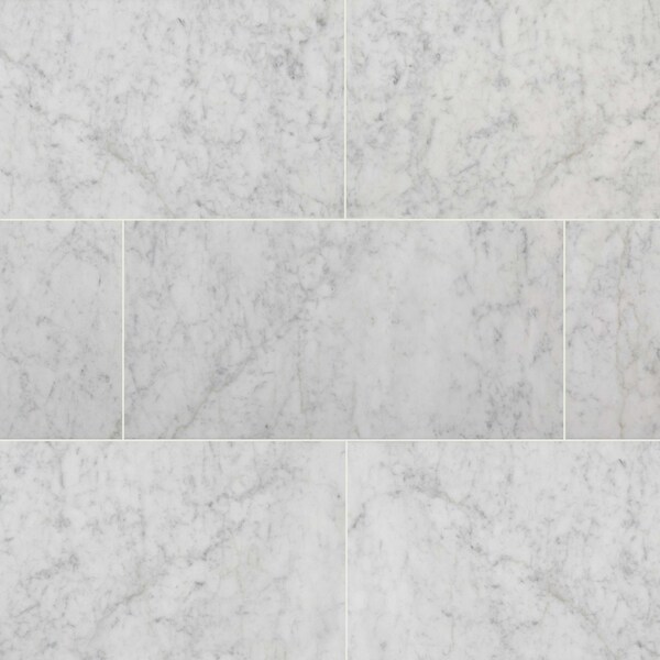 Msi Carrara White 12" X 24" Polished Marble Floor And Wall Tile, 6PK - ZOR-NS-0058