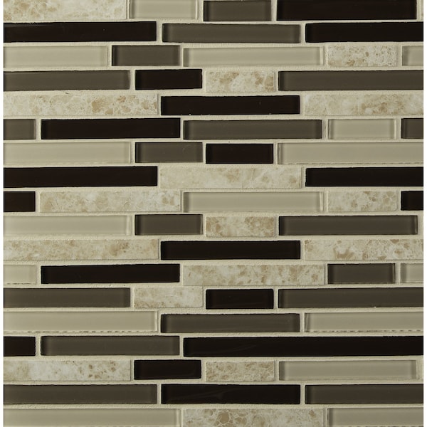 Msi Amalfi Cafe Interlocking SAMPLE Glass And Porcelain Mesh-Mounted Mosaic Tile - ZOR-MD-0475-SAM