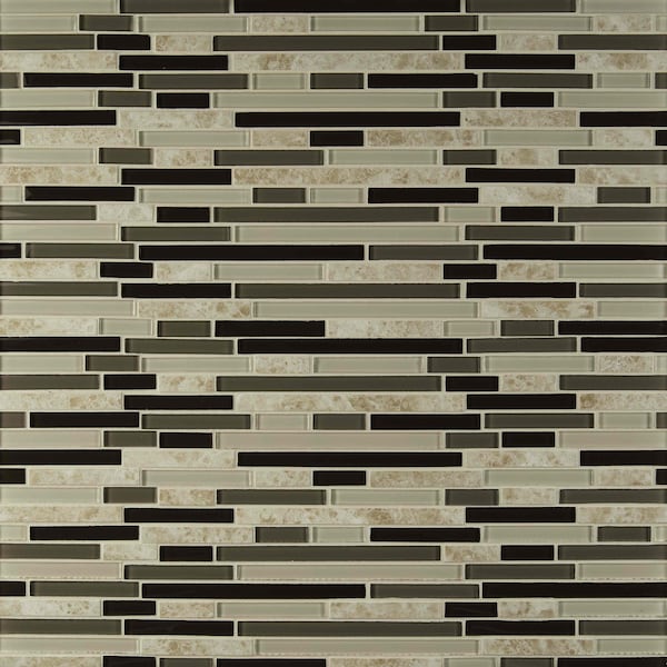 Msi Amalfi Cafe Interlocking SAMPLE Glass And Porcelain Mesh-Mounted Mosaic Tile - ZOR-MD-0475-SAM
