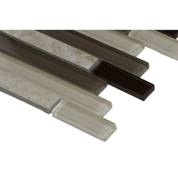 Msi Amalfi Cafe Interlocking SAMPLE Glass And Porcelain Mesh-Mounted Mosaic Tile - ZOR-MD-0475-SAM